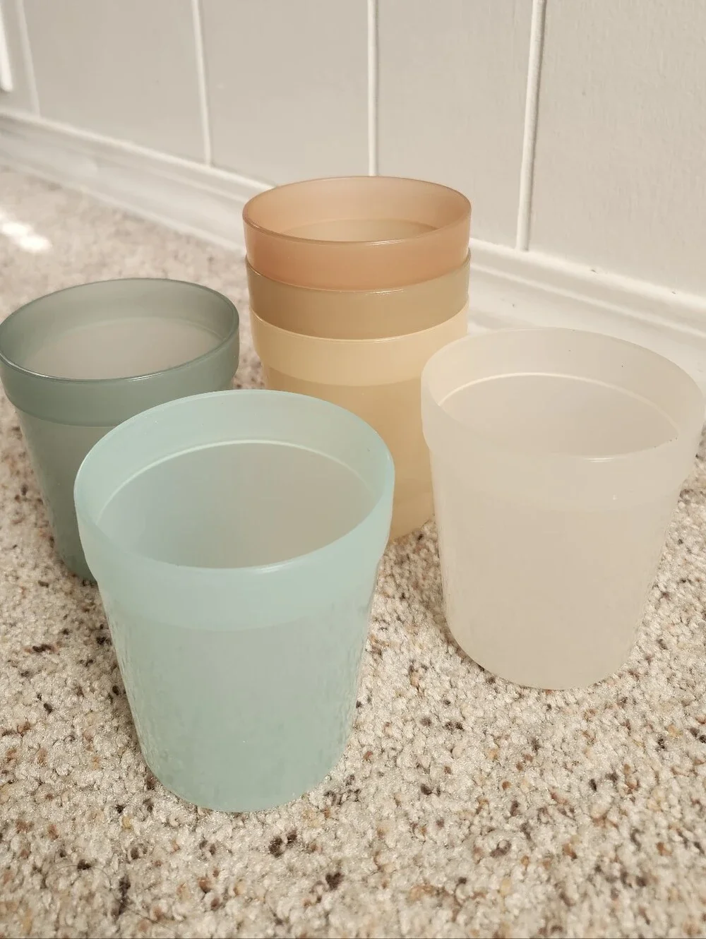 Target Pastel Frosted Plastic Cups - Aqua, Peach, Mint